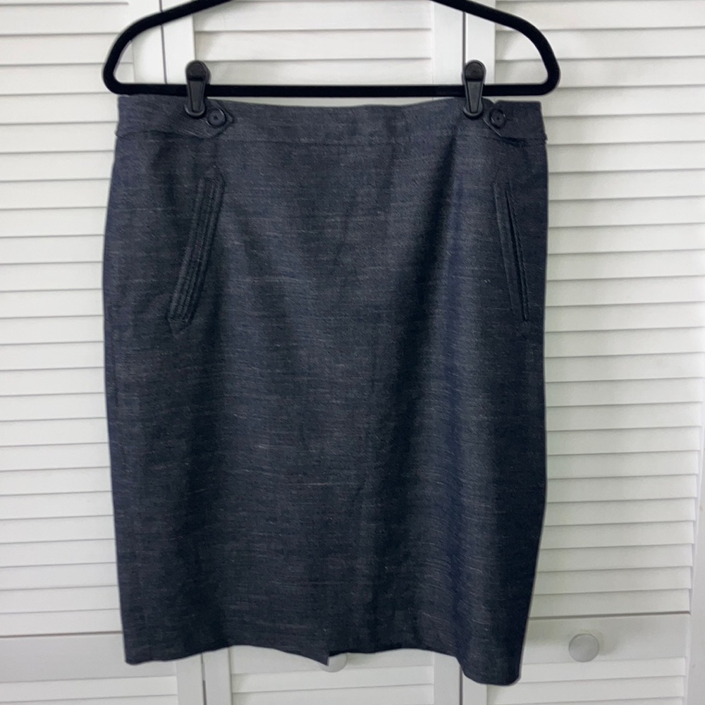 LOFT Charcoal Pencil Skirt size 14 fully lined